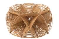 Lamp Shade Waves Rattan Natural