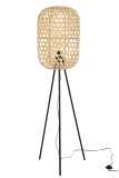 Lamp Standing Tripod Round Bamboo
