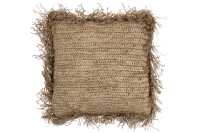 Coussin Jeff Carre Raphia Naturel