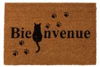 Door Mat Cat Bienvenue Coconut