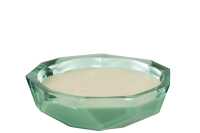 Bougie Plat Origami Verre Aqua