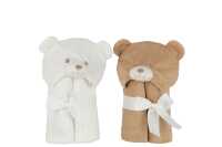 Bathcape Bear Plush White/Beige