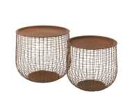 Set De 2 Table Gigogne Panier