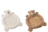 Play Mat Bear Plush White/Beige