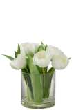 Tulipes En Vase Rond Plastique