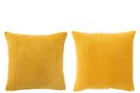 Cushion Velvet Square Cotton Ochre