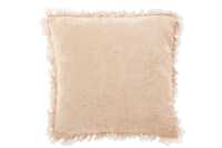 Coussin Franges Polyester Beige 