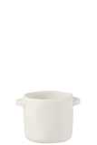 Vaso Gustave Cemento Bianco Small