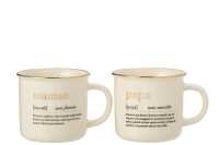 Mug Message Maman Papa Ceramic