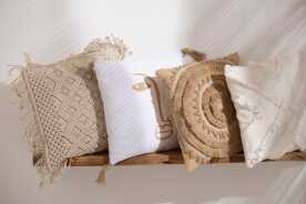 Coussin Bruno Carre Jute/Cotton