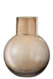 Vase Boule Goulot Verre Ambre