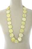 Collier Coquillage Plat Vert