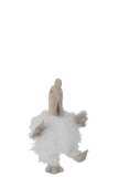 Doorstop Chicken Textile White