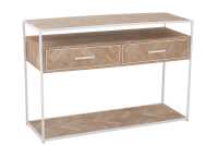 Console Zigzag 2 Lades Hout/Metaal