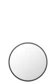 Mirror Round Matt Black Large