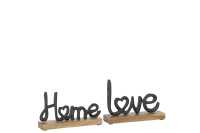 Lettere Love/Home + Base Legno