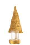 Candle Holder Xmas Tree Poly Gold