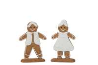 Figuur Peperkoek Poly Wit/Bruin