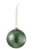 Xmas Bauble Glass Green Large
