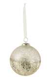 Xmas Bauble Broken Glass Silver