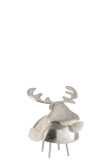 Deer Metal/Textile Silver/White