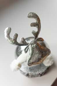 Deer Metal/Textile Silver/White