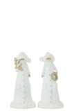 Santa Claus Poly White/Gold Small