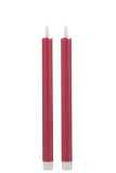 Scatola 2 Candele Led Lunghe Rosso