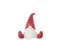 Santa Sitting Ceramic Red/White