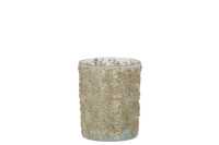 Tealight Holder Glitter Champagne