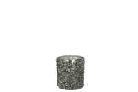 Tealight Holder Glitter Glass