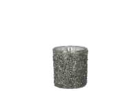 Tealight Holder Glitter Glass