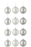 Box Of 12 Christmas Baubles 4+4+4