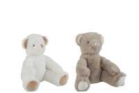 Bear Plush White/Grey Small