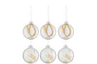 Box Of 6 Christmas Baubles 3+3