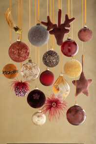 Box Of 4 Christmas Baubles Drop