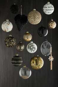 Doos Van 6 Kerstballen Glitter