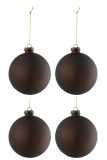 Doos Van 4 Kerstballen Effen Glas