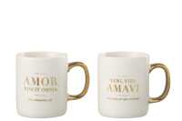 Mug Message Amour Latin Porcelain