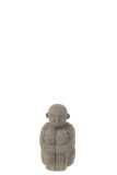 Figure Sitting Cement Grey Small