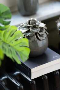 Flower Decorative Ceramic Grey