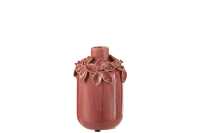 Vaso Fiore Ceramica Rosa