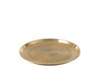 Tray Round Rings Aluminium Gold