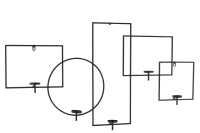 Wanddeco Kaarshouder Metaal Zwart