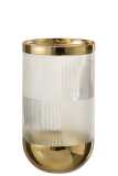 Vase Cylindrical Pattern Glass