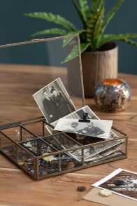 Caja Vidrio/ Metal Bronce Small