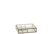 Caja Vidrio/ Metal Bronce Small