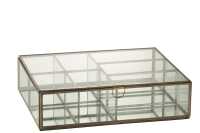 Caja Vidrio/ Metal Bronce Large