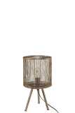 Table Lamp Metal Antique Brown