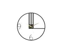 Clock Lines Metal Black Small